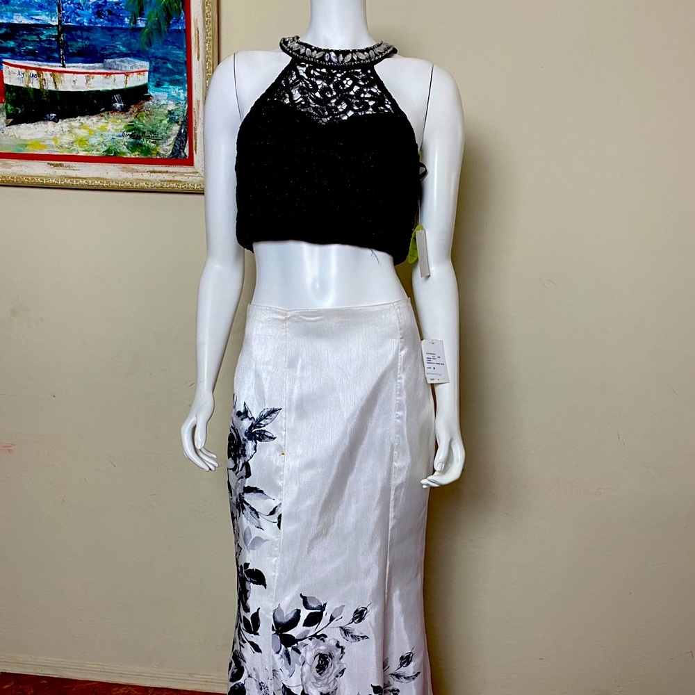 Black and White two piece dress